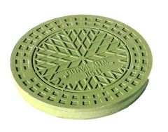 Люк полимербетонный (до 1,5тн) 368 мм для шахтной трубы Политек