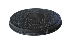 Люк канализационный металлополимерный черный