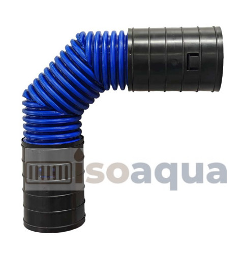 Угольник гофрированный для дренажных труб 110 мм 90 гр