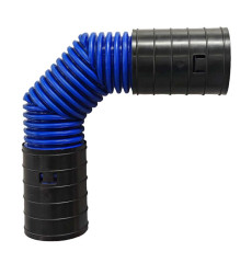 Угольник гофрированный для дренажных труб 110 мм 90 гр