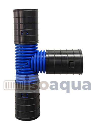 Тройник гофрированный для дренажных труб 200 мм