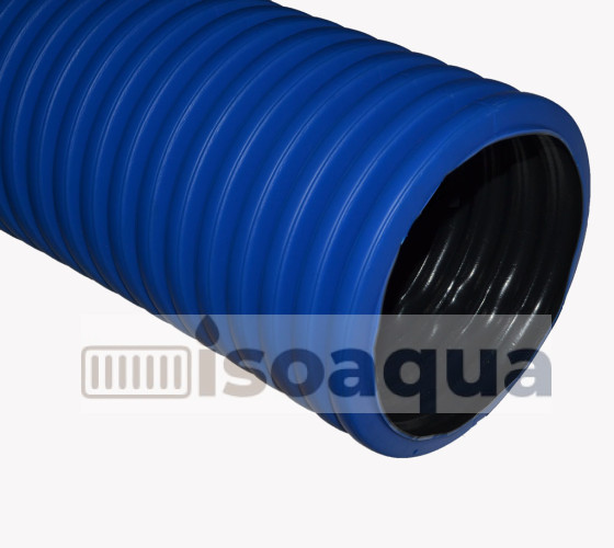 Труба двустенная защитная гофрированная синяя 200 мм