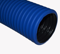 Труба двустенная защитная гофрированная синяя 200 мм