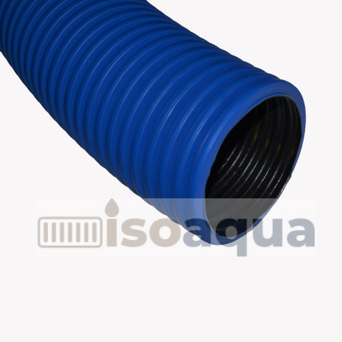 Труба двустенная защитная гофрированная синяя SN 8 200 мм длина 12 м